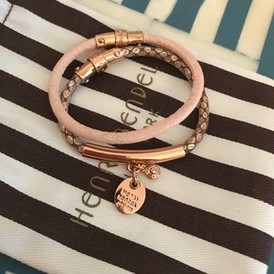 Two Magnetic Leather Henri Bendel Bracelets